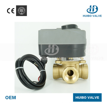 Ce Approved 1/2′′-1′′inch Mixing Motorized Valve with Rotary Actuator